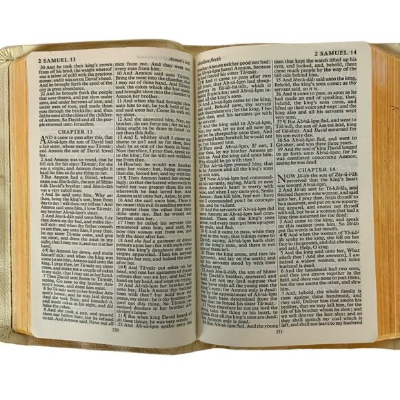 Holy Bible King James Version KJV Collins Press England White Faux Leather 1957 - Picture 10 of 16